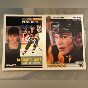 All 2 Jaromir Jagr 1991/92 Pinnacle Pittsburgh Penguins Hockey Card